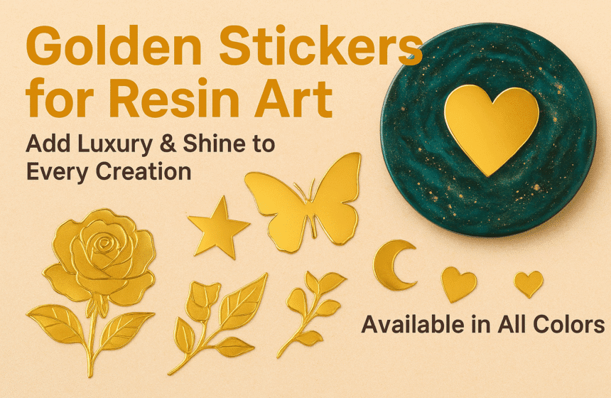 ✨ Golden Stickers for Resin Art – Add Luxury to Every Creation