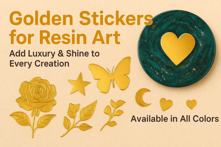 ✨ Golden Stickers for Resin Art – Add Luxury to Every Creation
